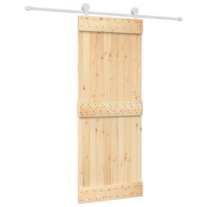 vidaXL Cs&uacute;sz&oacute; ajt&oacute; 80 x 210 cm Szil&aacute;rd Fenyőfa (Nem Kezelt)