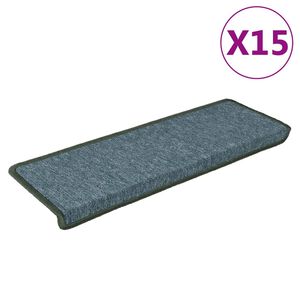 vidaXL 15 db s&ouml;t&eacute;tz&ouml;ld l&eacute;pcsőszőnyeg, t&eacute;glalap alak&uacute; sz&eacute;llel, 65 x 21 x 4 cm