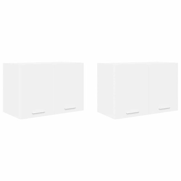 vidaXL F&uuml;ggő szekr&eacute;ny t&aacute;rol&oacute;val 2 pcs Feh&eacute;r 60 x 31 x 40 cm Faanyag