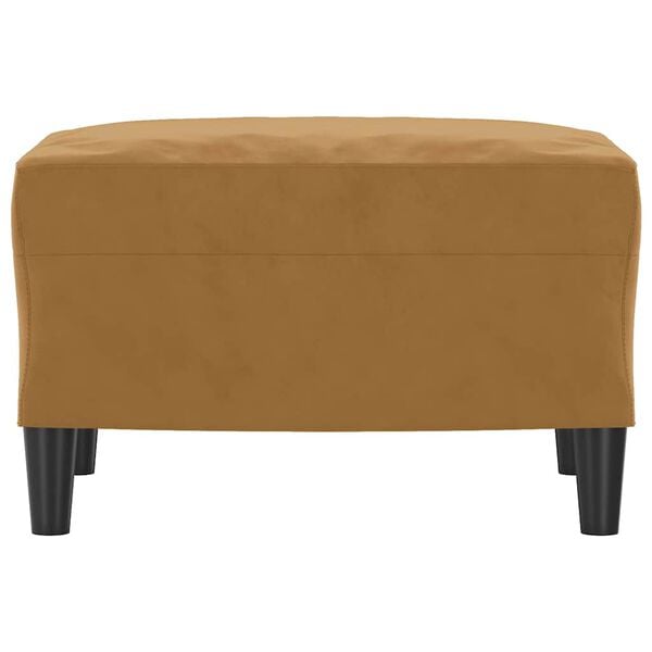 vidaXL barna bársony lábzsámoly 60 x 50 x 41 cm