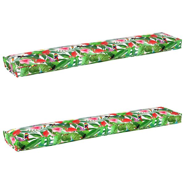 vidaXL Raklap párna készlet 2 pcs Trópusi dzsungel 200 x 40 x 8 cm