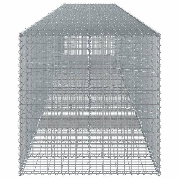 vidaXL horganyzott vas gabion kosár fedéllel 850 x 100 x 100 cm