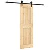 vidaXL Cs&uacute;sz&oacute; ajt&oacute; Term&eacute;szetes &eacute;s Fekete 70 x 210 cm Szil&aacute;rd Fenyőfa