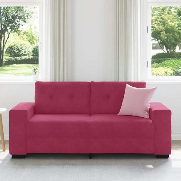vidaXL bordó bársony loveseat kanapé 140 cm