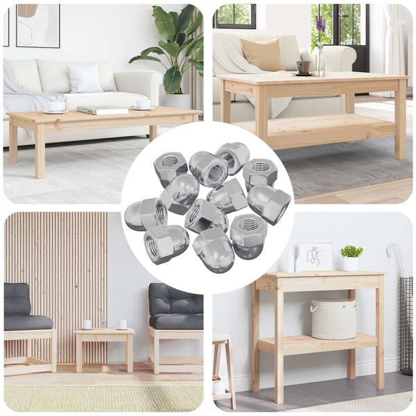 vidaXL Any&aacute;b&oacute;l 12 pcs Ez&uuml;st M6 x 10 mm Vas