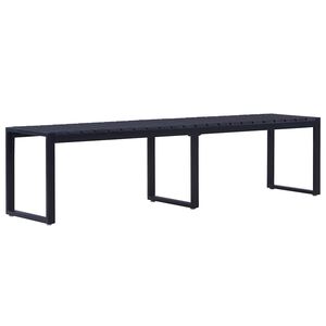 vidaXL fekete polisztirol lemez kerti pad 180 cm