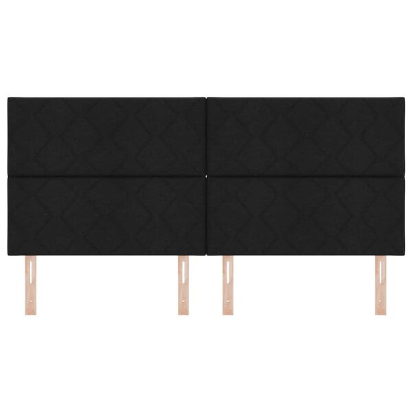 vidaXL Fejt&aacute;mla Fekete 200 cm sz&ouml;vet