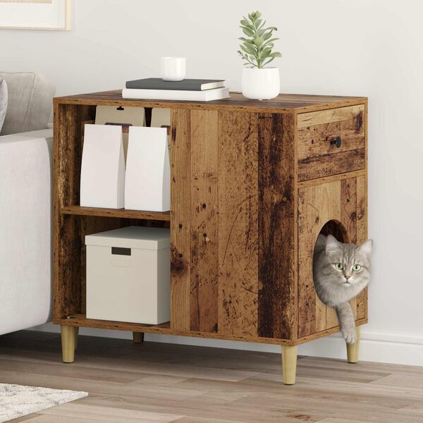 vidaXL Macska H&aacute;z &Ouml;reg fa 72 x 42,5 x 70 cm Faanyag