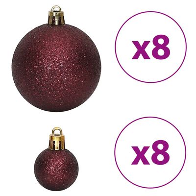 vidaXL 100 db pezsgő és barna karácsonyi gömb 3 / 4 / 6 cm