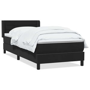 vidaXL fekete b&aacute;rsony rug&oacute;s &aacute;gy matraccal 80x220 cm