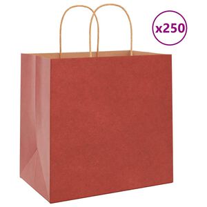 vidaXL 250 db piros pap&iacute;rzacsk&oacute;k foganty&uacute;kkal 26x17x25 cm
