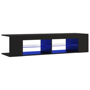 vidaXL fekete TV-szekr&eacute;ny LED-l&aacute;mp&aacute;kkal 135 x 39 x 30 cm