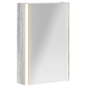 vidaXL F&uuml;rdőszobai t&uuml;k&ouml;rszekr&eacute;ny Sz&uuml;rke Sonoma 33 x 11,5 x 50 cm