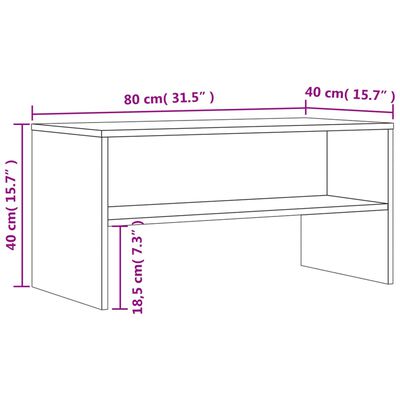 vidaXL szürke sonoma szerelt fa TV-szekrény 80 x 40 x 40 cm