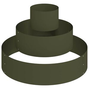 vidaXL Kerti cser&eacute;p Olajz&ouml;ld 90 x 90 x 20 cm Hidegen hengerelt ac&eacute;l