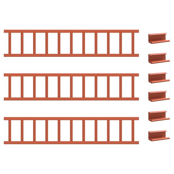 vidaXL Tető havaz&aacute;sv&eacute;dő Piros 300 x 2,5 x 20 cm Ac&eacute;l