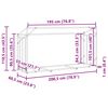 vidaXL Tűzifa &aacute;llv&aacute;ny esőv&eacute;dővel 200,5x60,5x110,5 cm horganyzott ac&eacute;l