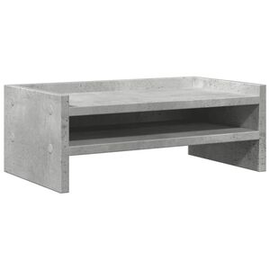 vidaXL betonsz&uuml;rke szerelt fa monitor&aacute;llv&aacute;ny 42 x 24 x 16 cm