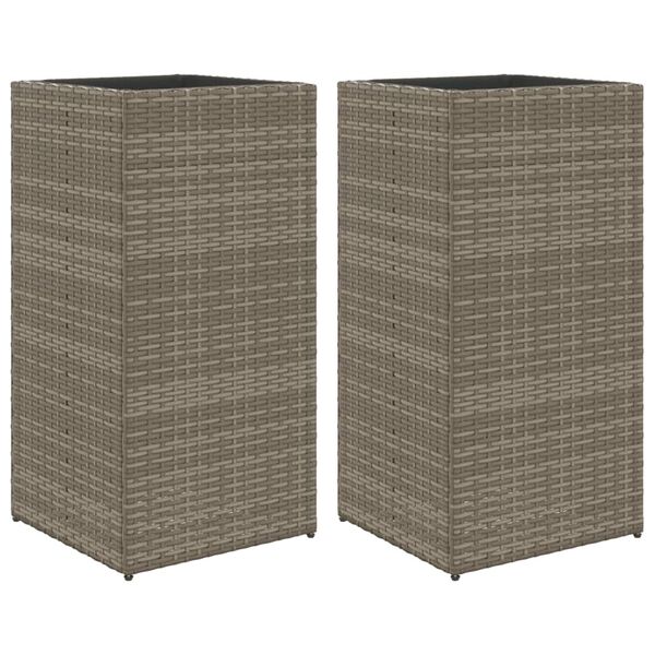 vidaXL 2 db sz&uuml;rke polyrattan kerti &uuml;ltetől&aacute;da 40x40x80 cm