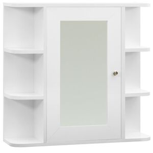 vidaXL feh&eacute;r MDF t&uuml;kr&ouml;s f&uuml;rdőszobaszekr&eacute;ny 66 x 17 x 63 cm