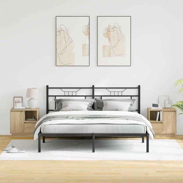 vidaXL &Eacute;jjeliszekr&eacute;ny 2 pcs Sonoma t&ouml;lgy 50 x 34,5 x 50 cm Faanyag