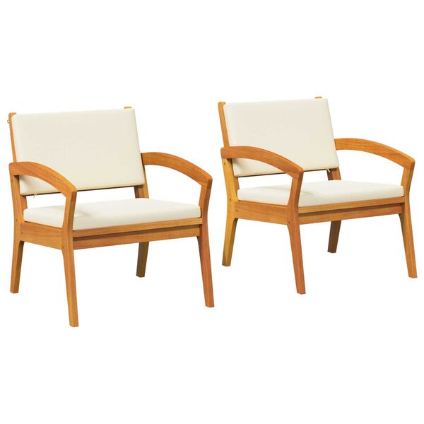 vidaXL Kerti Szék 2 pcs Barna Tömör akácfa