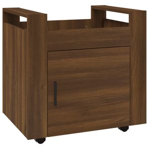 vidaXL barna t&ouml;lgy szerelt fa asztal-kocsi 60 x 45 x 60 cm