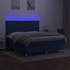 vidaXL k&eacute;k sz&ouml;vet rug&oacute;s &eacute;s LED-es &aacute;gy matraccal 180 x 200 cm
