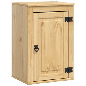 vidaXL Cabinet polcokkal SKI M&eacute;zes Barna 60 x 32 x 40 cm T&ouml;m&ouml;r fenyőfa