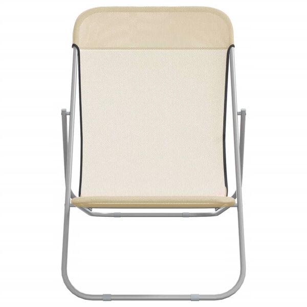 vidaXL 2 db textil&eacute;n &eacute;s porsz&oacute;rt ac&eacute;l &ouml;sszecsukhat&oacute; strandsz&eacute;k