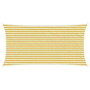 vidaXL Napernyő V&aacute;szon S&aacute;rga &eacute;s Feh&eacute;r 2,5 x 4,5 m HDPE