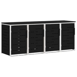 vidaXL Kerekes Hullad&eacute;kgyűjtő T&aacute;rol&aacute;s for 4 Bins 240L Fekete
