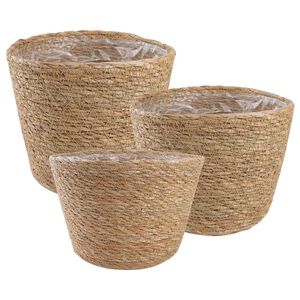 vidaXL 3 db Term&eacute;szetes &Oslash;26 x 19 cm 100% Tengeri fű