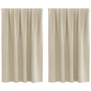 vidaXL S&ouml;t&eacute;t&iacute;tő f&uuml;gg&ouml;ny&ouml;k 2 db Kr&eacute;msz&iacute;nű 140 x 140 cm B&aacute;rsony