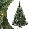 vidaXL Mű kar&aacute;csonyfa 150 LED-del &aacute;llv&aacute;nnyal Z&ouml;ld 120 cm PE &eacute;s PVC