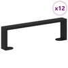 vidaXL B&uacute;tor l&aacute;bak 12 db Fekete 341 x 40,5 x 100 mm Vas