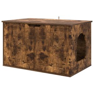 vidaXL Macska H&aacute;z F&uuml;st&ouml;lt t&ouml;lgy 85 x 55 x 50,5 cm Szerelt Fa