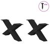 vidaXL 2 db fekete, X alak&uacute; ac&eacute;l doh&aacute;nyz&oacute;asztal l&aacute;b 70 x (30-31) cm
