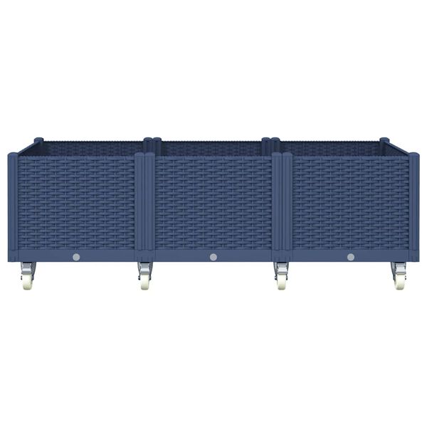 vidaXL k&eacute;ksz&uuml;rke polipropil&eacute;n r&aacute;csos kerekes &uuml;ltetől&aacute;da 150 x 80 x 54 cm