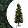 vidaXL Műfenyő g&ouml;mb&ouml;kkel 120 cm 150 LED Meleg feh&eacute;r PE &eacute;s PVC Green
