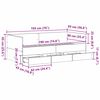 vidaXL Fekvőfelület keret tárolókkal Musta tammi 90 x 190 cm Faanyag
