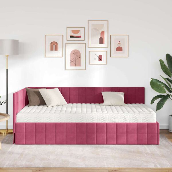 vidaXL Sarok &Aacute;gykeret Matraccal fejt&aacute;ml&aacute;val 2 pcs Z&ouml;ld B&aacute;rsony