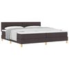 vidaXL Boxspring &aacute;gy matraccal s&ouml;t&eacute;tbarna 200 x 200 cm sz&ouml;vet