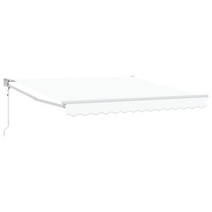 vidaXL Napernyő Feh&eacute;r 350 x 250 cm Poli&eacute;szter &eacute;s f&eacute;m