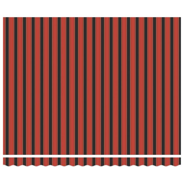 vidaXL Beh&uacute;zhat&oacute; napellenző Narancs &eacute;s Fekete 400 &times; 300 cm