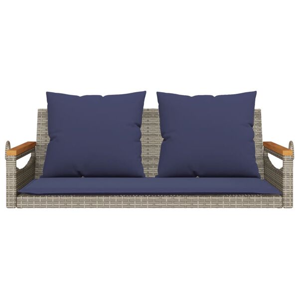 vidaXL sz&uuml;rke polyrattan hintapad p&aacute;rn&aacute;kkal 109 x 62 x 40 cm