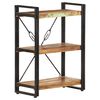 vidaXL 3 szintes t&ouml;m&ouml;r &uacute;jrahasznos&iacute;tott fa k&ouml;nyvespolc 60 x 30 x 80 cm