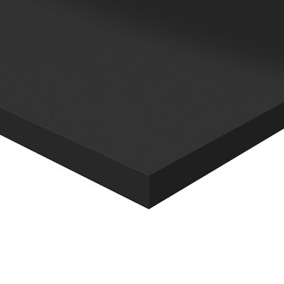 vidaXL 4 db magasfényű fekete forgácslap könyvespolc 40 x 30 x 1,5 cm