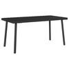 vidaXL t&eacute;glalap fekete polyrattan kerti doh&aacute;nyz&oacute;asztal 80x40x37cm