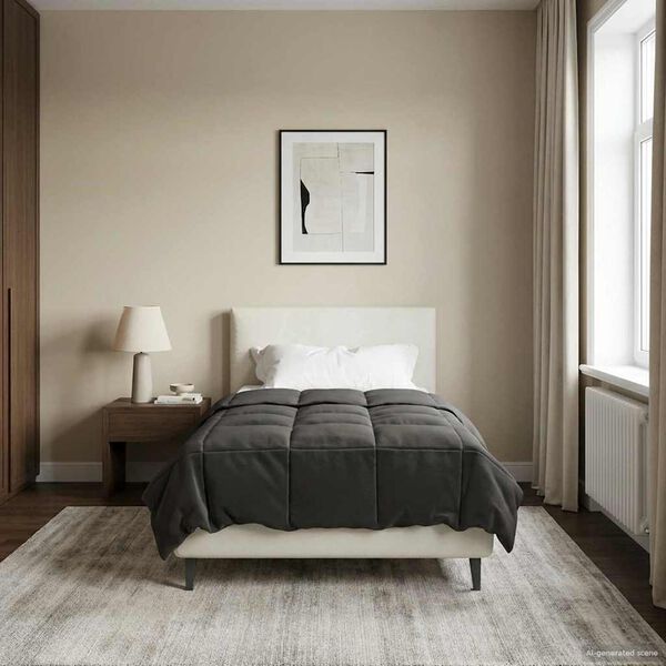 vidaXL Teljes &eacute;ves takar&oacute; S&ouml;v&eacute;nyes Antracit 155 x 200 cm Mikrosz&aacute;l